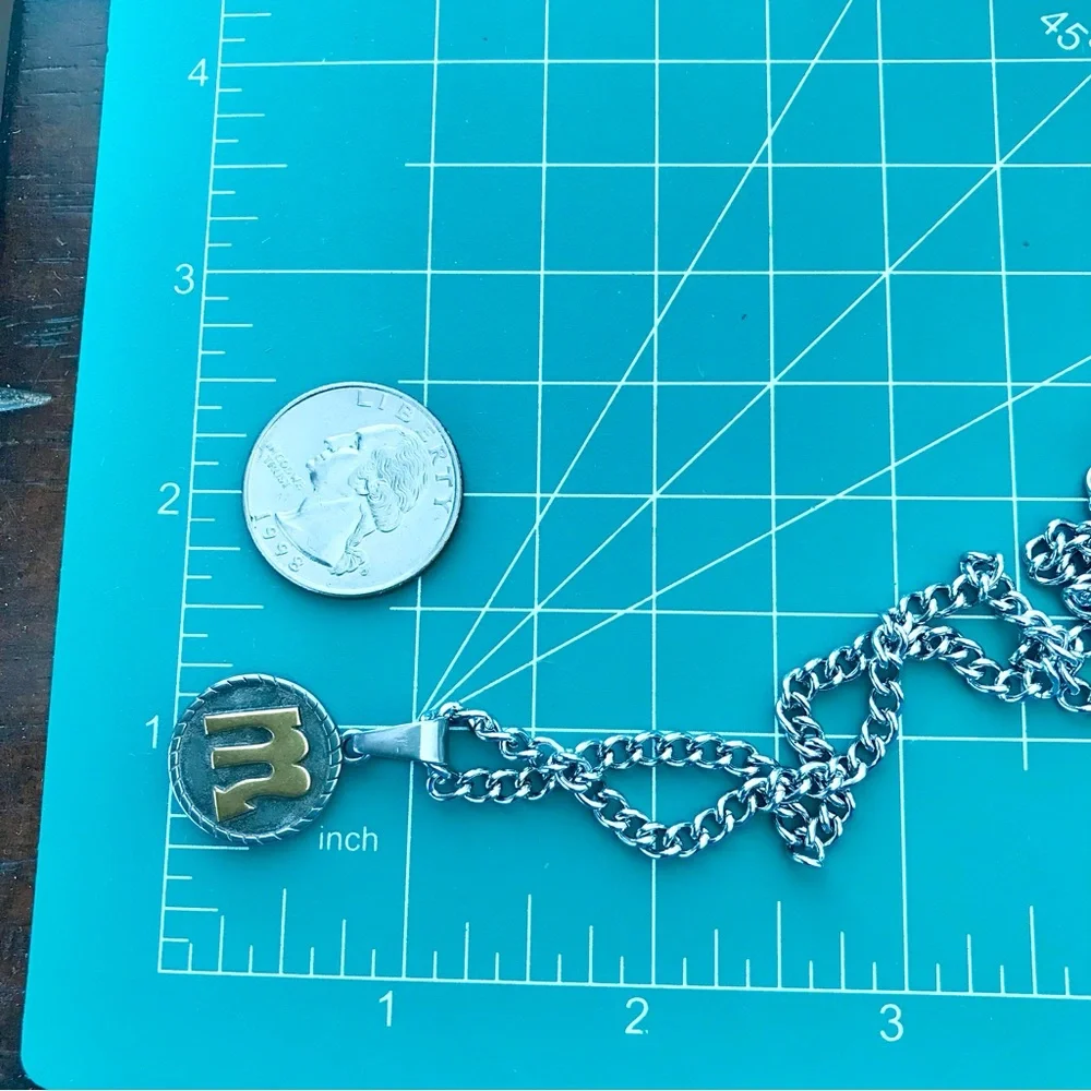 🆕 Scorpio Rustic Coin Pendant Necklace Stainless Steel
